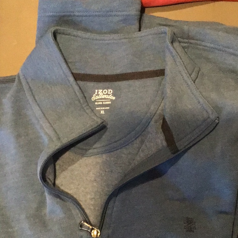 IZod Collared 1/4 Zip-Up Sweatshirt